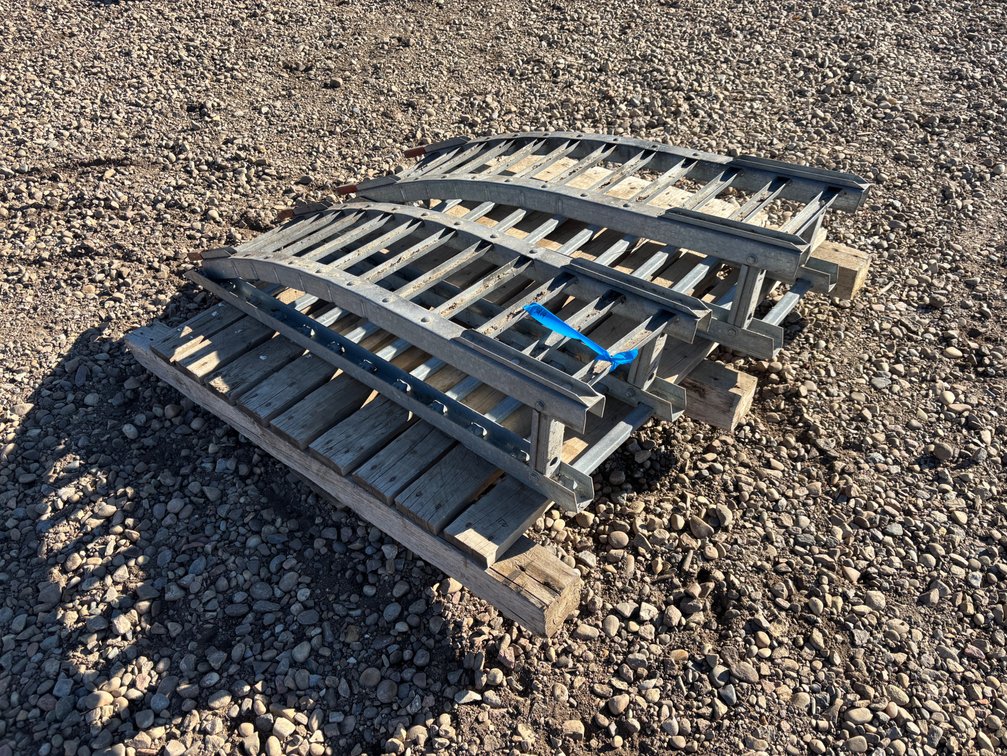 (2) Galvanized Steel Folding Ramps