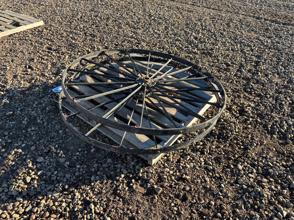 (2) Antique Wagon Wheels
