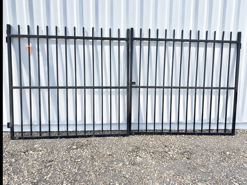 Unused 14' Bi-Parting Metal Driveway Gate