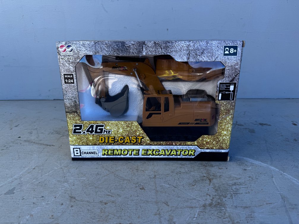 Unused Die-Cast Remote Control Excavator