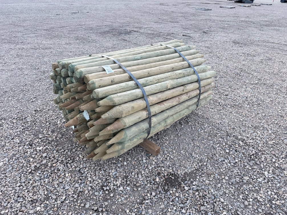 (115) Unused Treated 3"-4" x 7" Posts