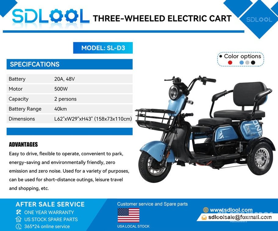 Unused Unassembled 2026 SDOOL Electric Tricycle