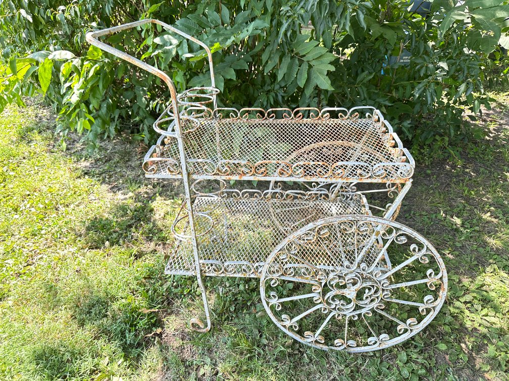 Wrought Iron Garden Cart