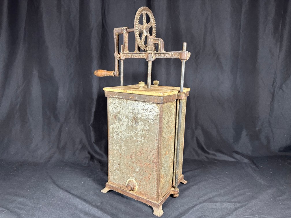 Antique Metal Butter Churn