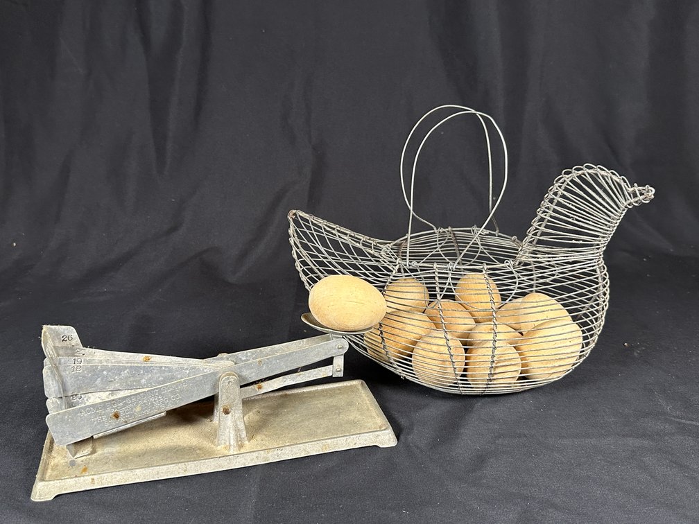 Acme Egg Scale & Hen Basket