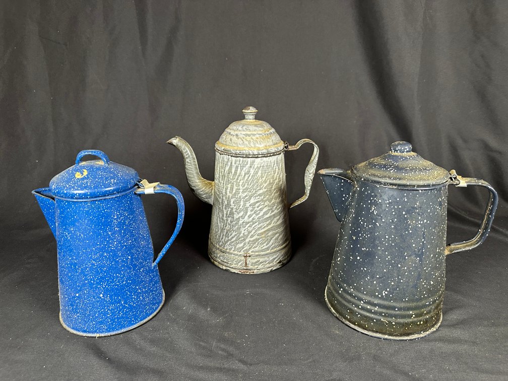 Enamelware Coffee Pots (3)