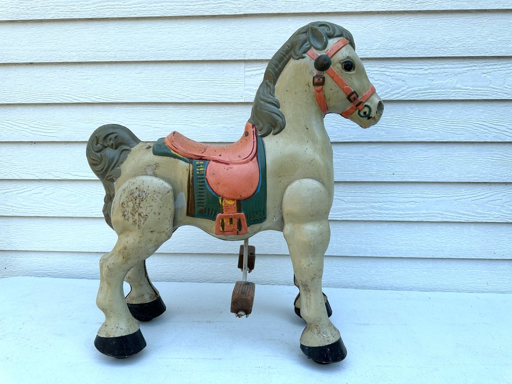 Vintage Steel Pedal Horse