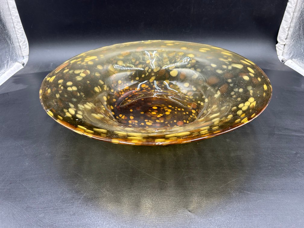 Amber Glass Bowl