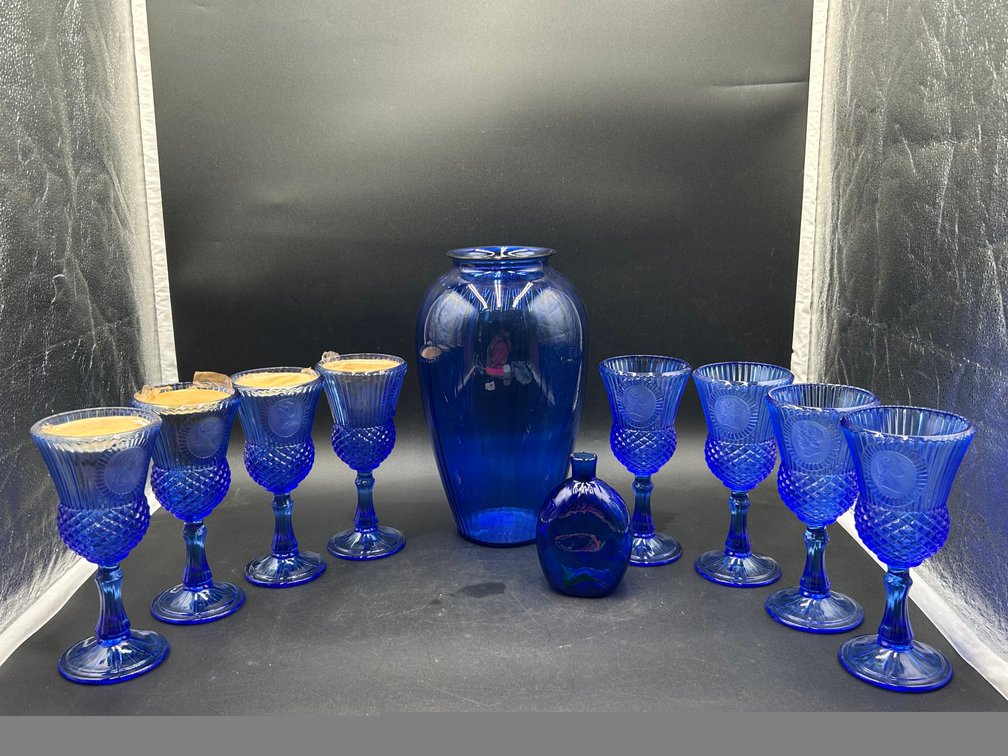 Blue Vases & Goblets