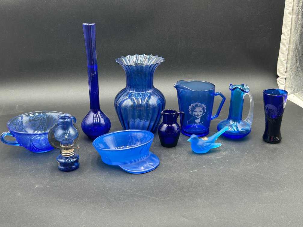 Variety of Blue Glass