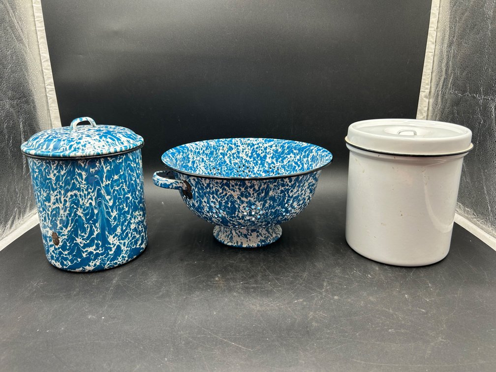 Blue & White Enamelware