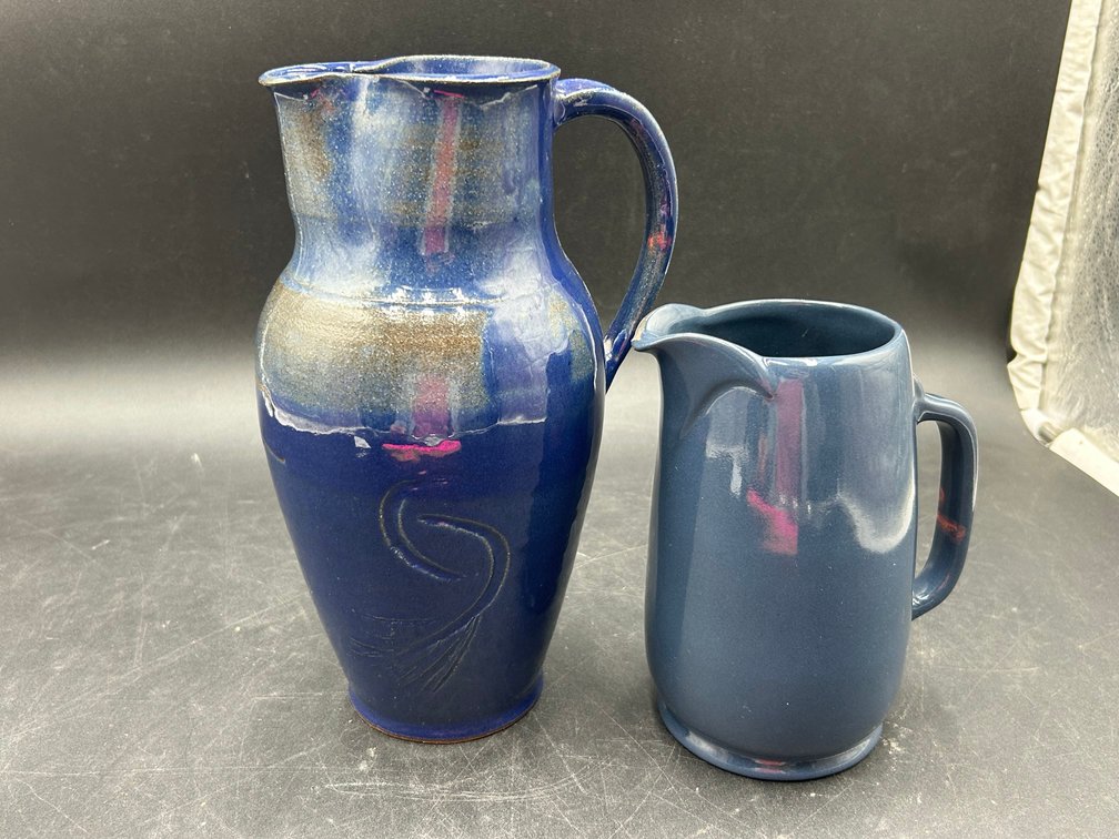 Pottery Pitchers (2) One is Marked Frankoma