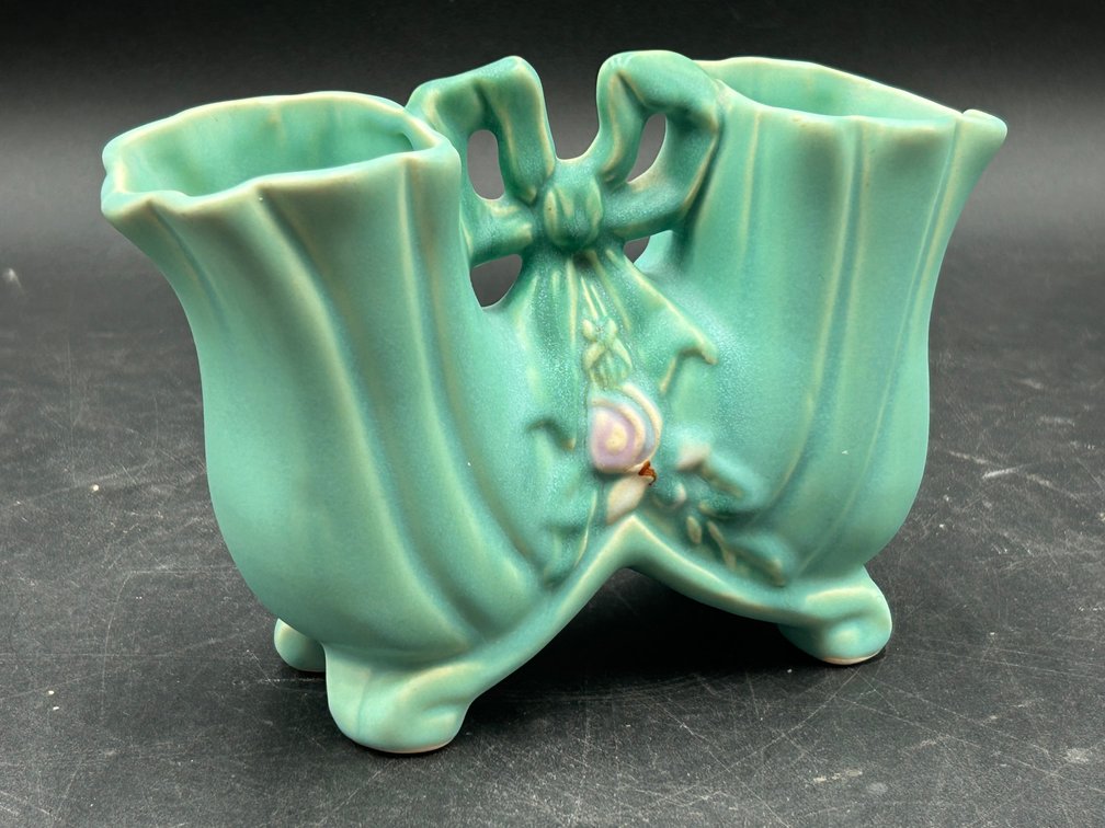 Weller Bow Ribbon Double Vase