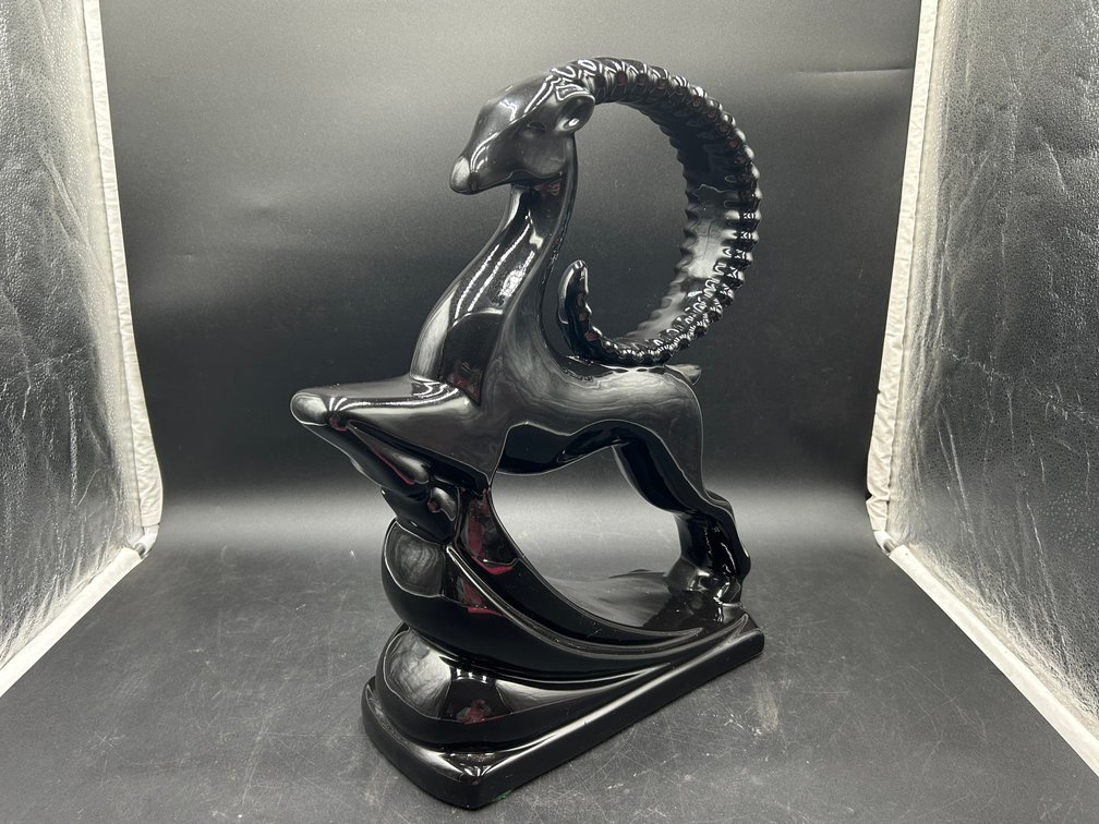 Haeger Art Deco Leaping Gazelle
