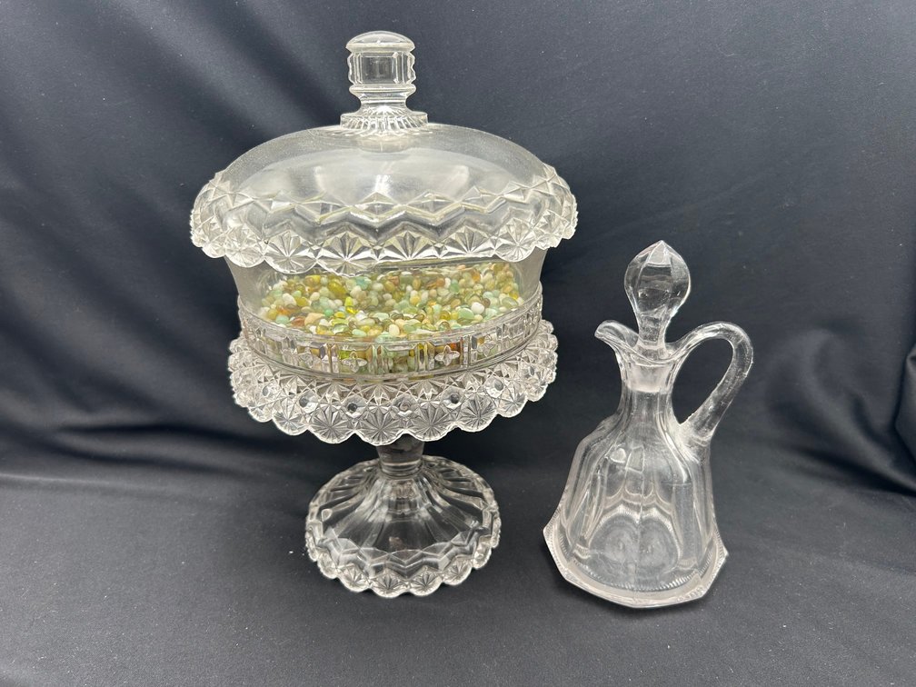 Cruet with Pedestal Compote