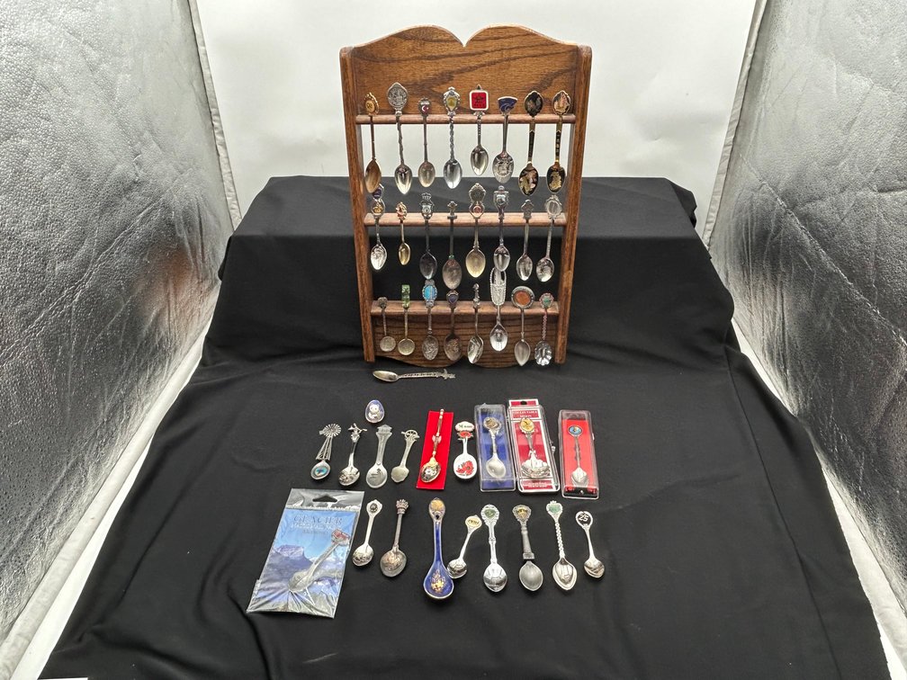 Souvenir Spoons with Display
