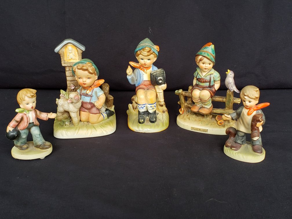 Painted Ceramic Boy Figurines