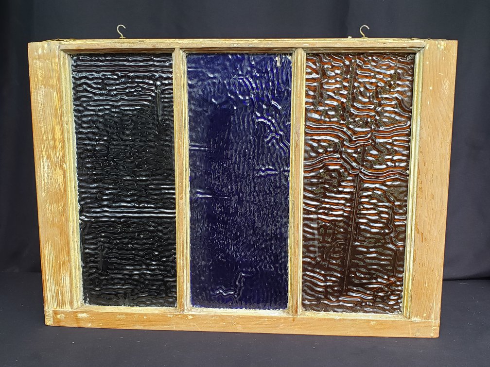Three-Panel Stained Glass Window