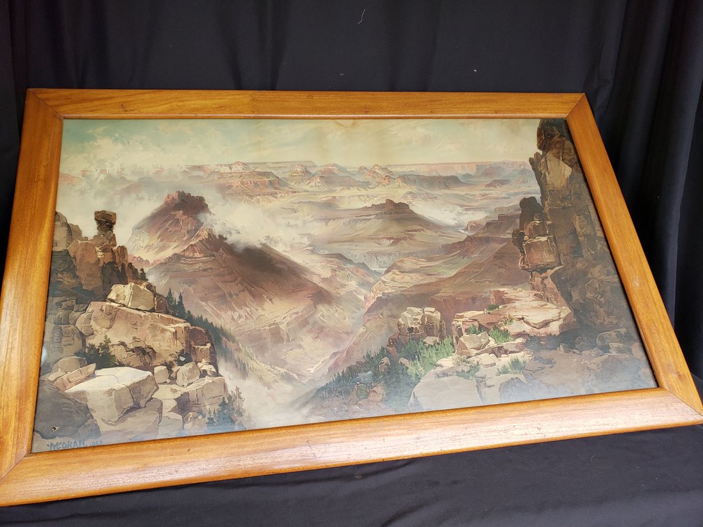 Framed Grand Canyon Landscape Print Signed TMORAN