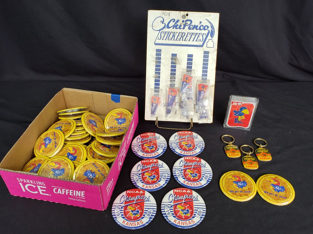 Kansas Jayhawks Pins, Keychains, Playing Cards, and Pennants
