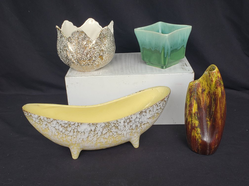 Ceramic Planters, Decorative Bowls, and Vase