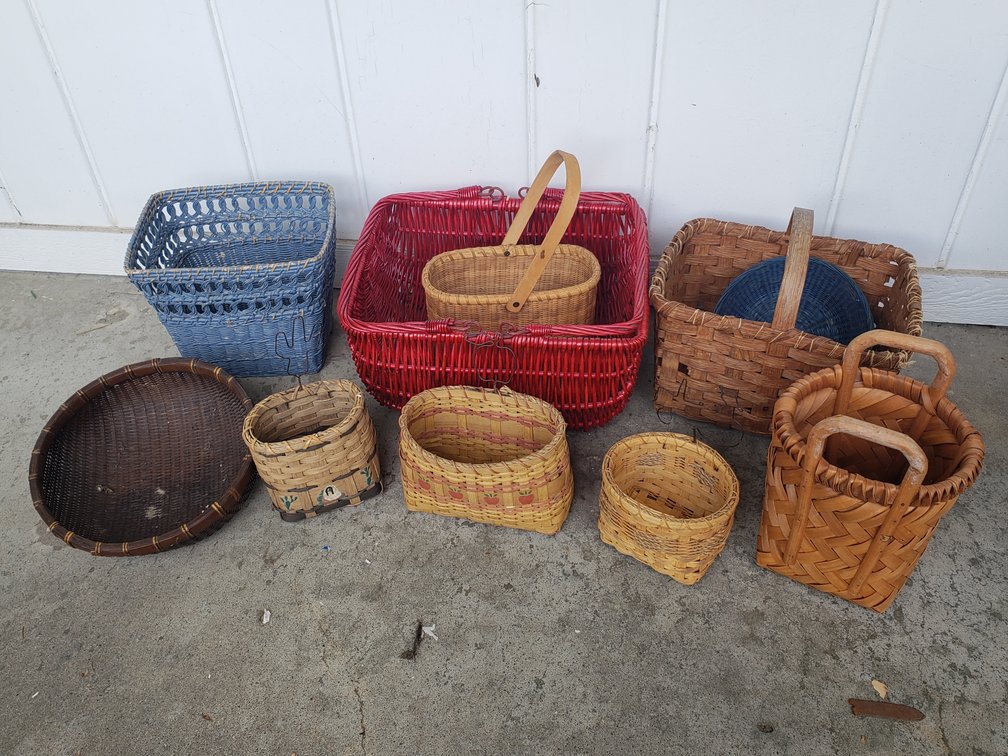 Woven Wicker, Reed, and Split-Wood Baskets
