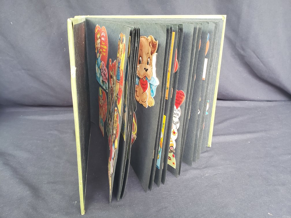 Scrapbook of Die-Cut Valentine Greeting Cards