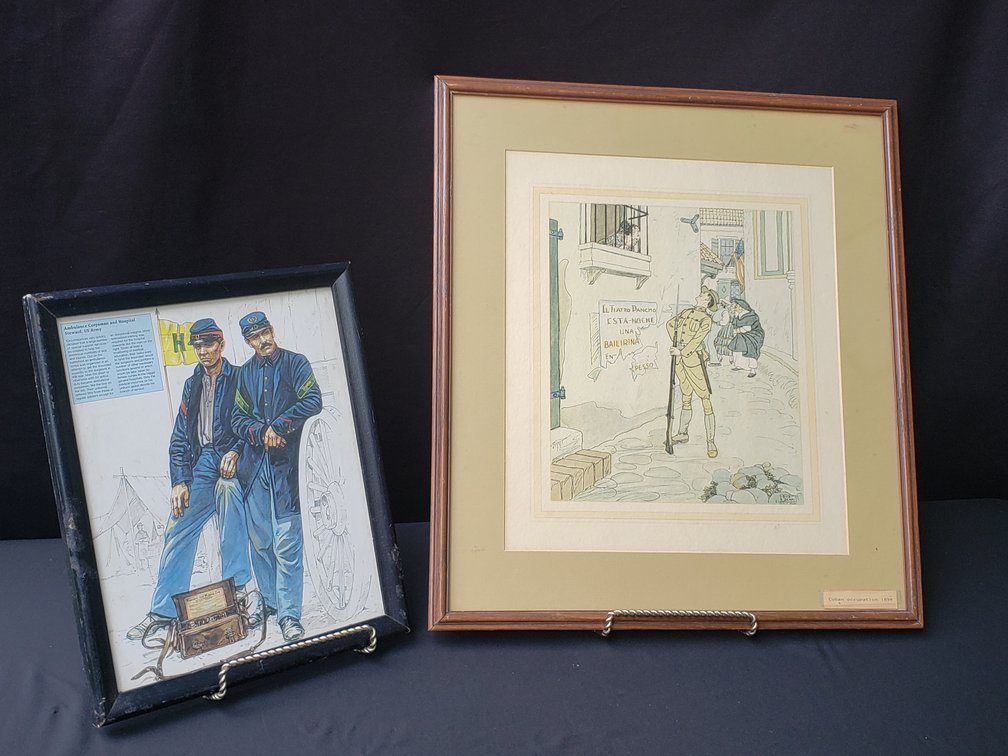 Framed Military Illustration Prints