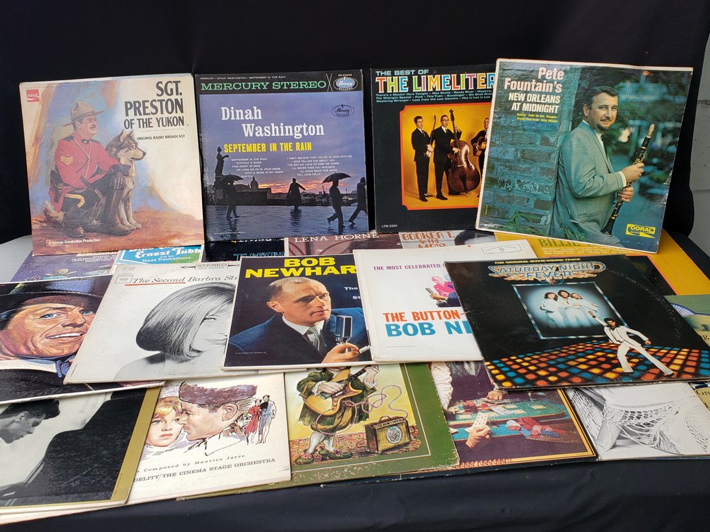 Vinyl LP Records and Burl Ives Musical Heritage Box Set