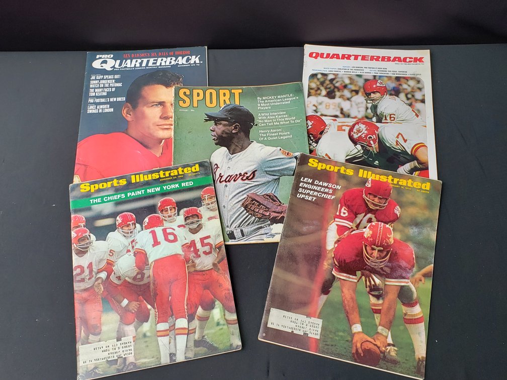 Sports Illustrated, SPORT, and Quarterback Magazines