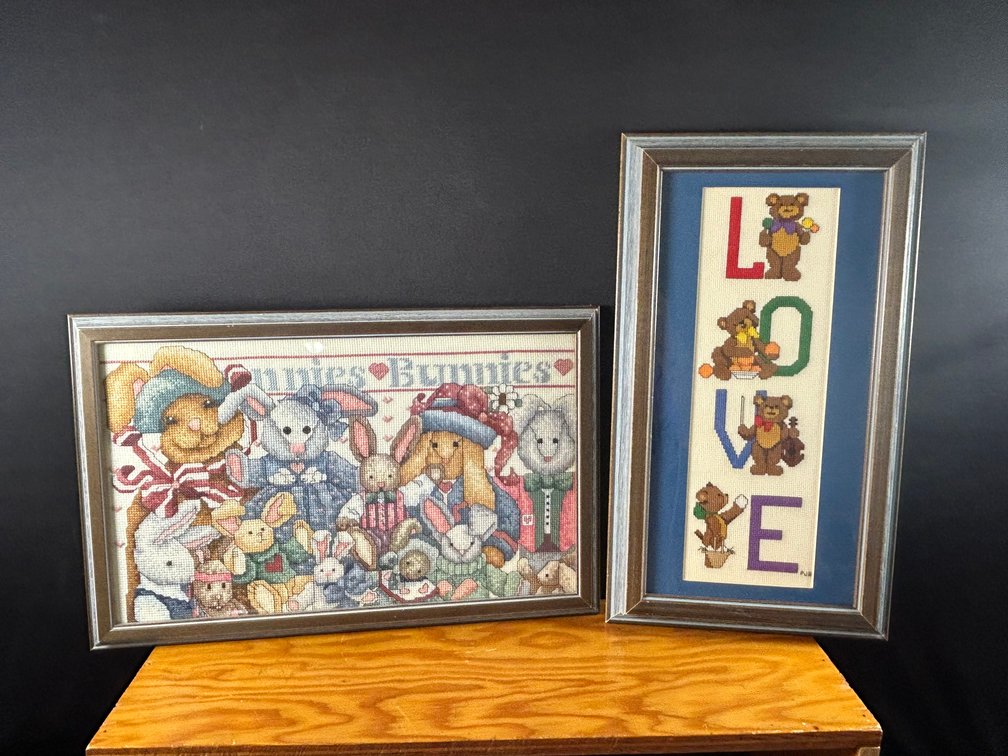 Cross Stitched Bears and Bunnies