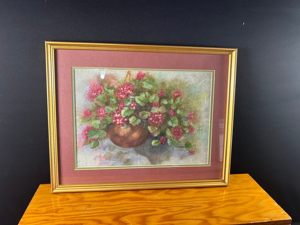 Painted Flowers on Tissue Paper