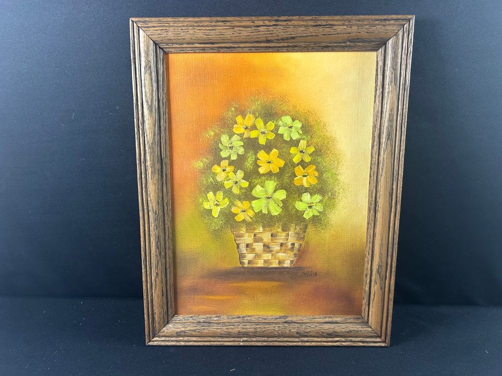 Flowers in Basket Painting