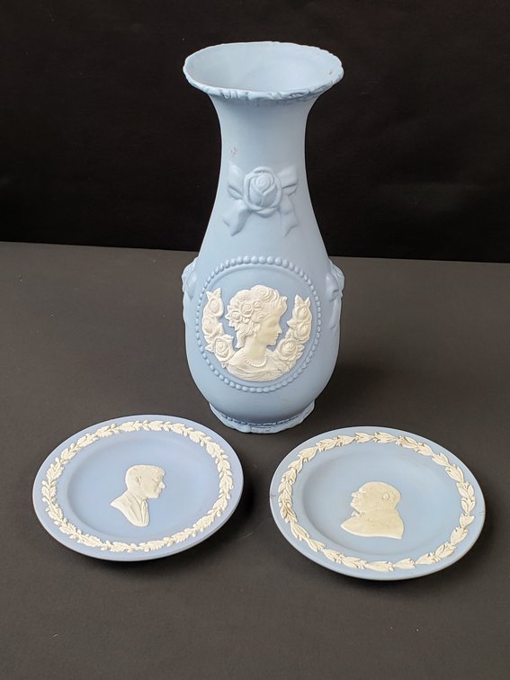 Wedgwood Jasperware Vase and Plates