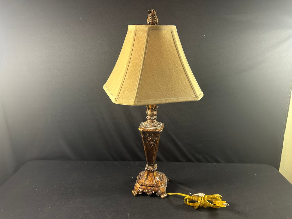 Ornate Bronze Like Lamp