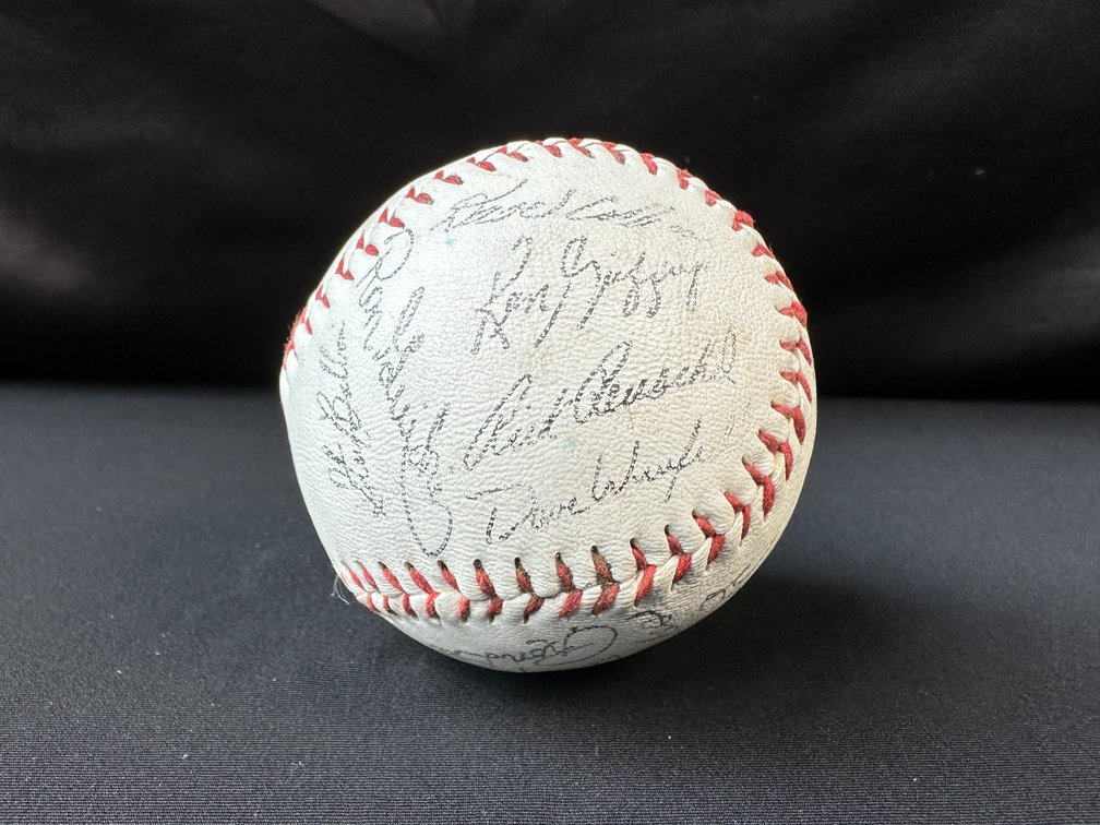 Baseball with Printed Facsimile Signatures