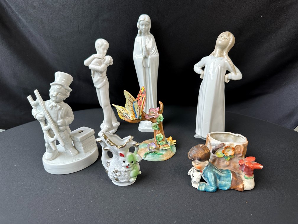 Porcelain and Ceramic Figurines and Miniature Vessels