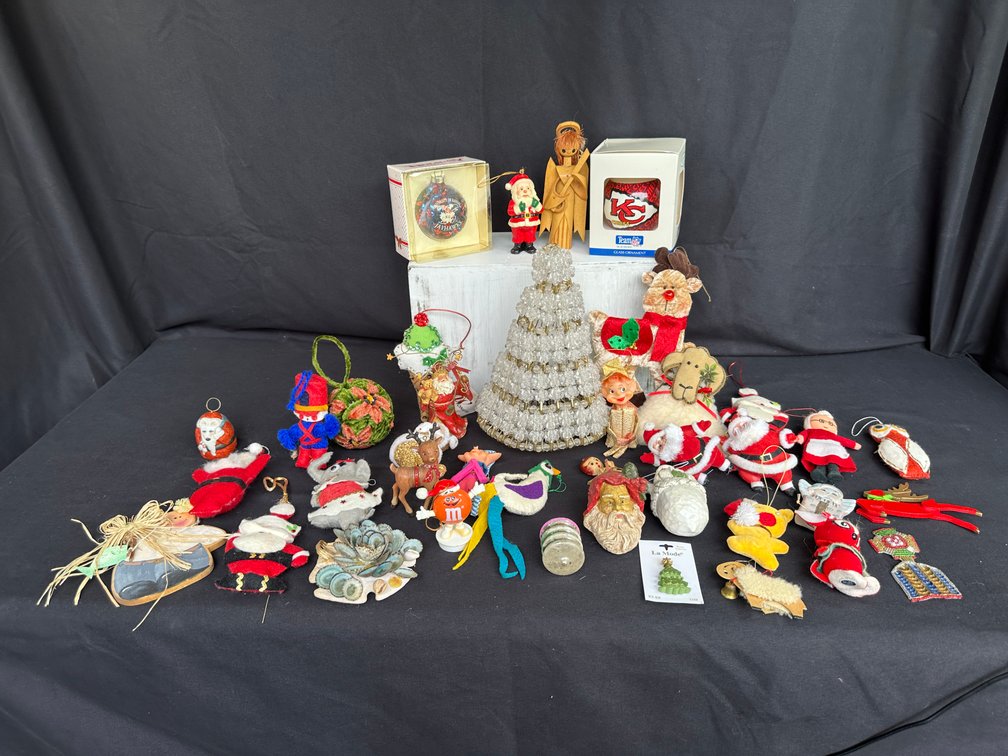 Holiday Ornaments, Figurines, and Beaded Tree