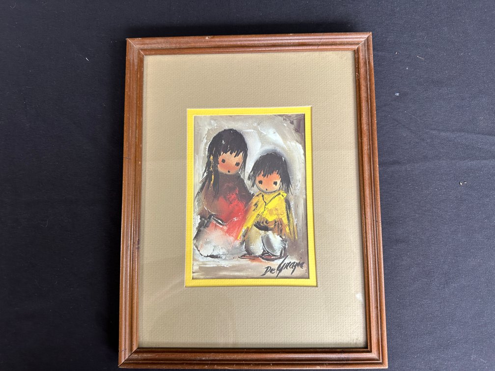 De Grazia Framed Artwork Depicting Children