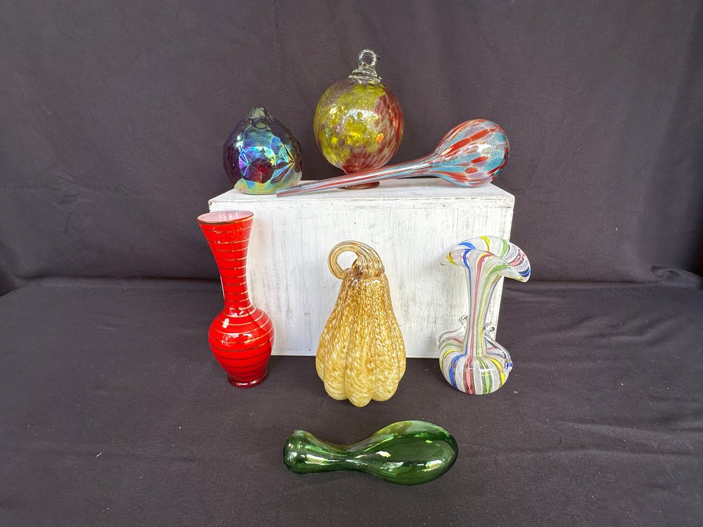 Blown Art Glass Vases, Sculpture, and Decorative Objects