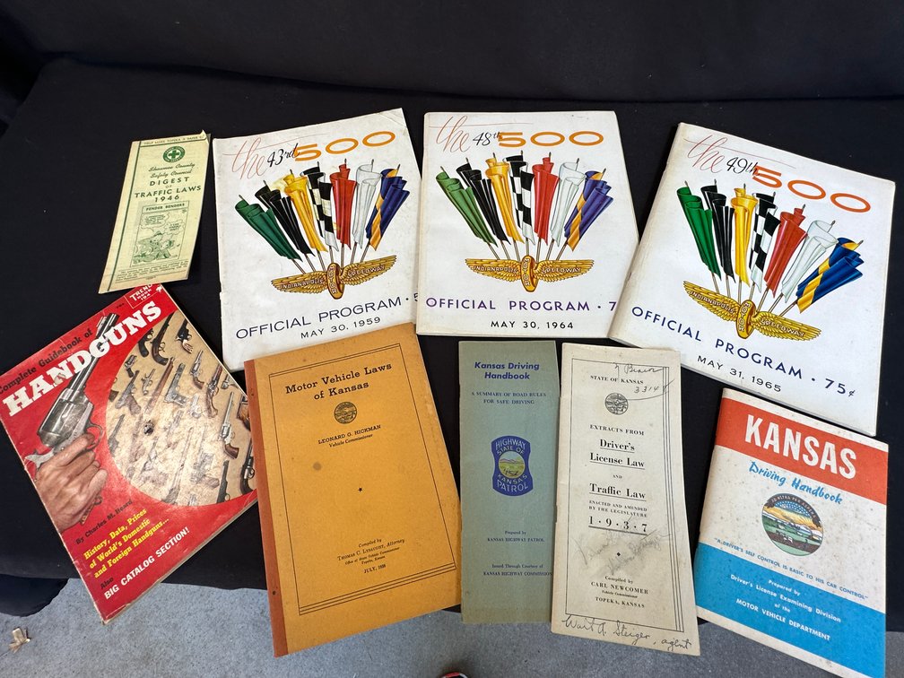 Indianapolis 500 Programs, Kansas Driving Handbooks, and More