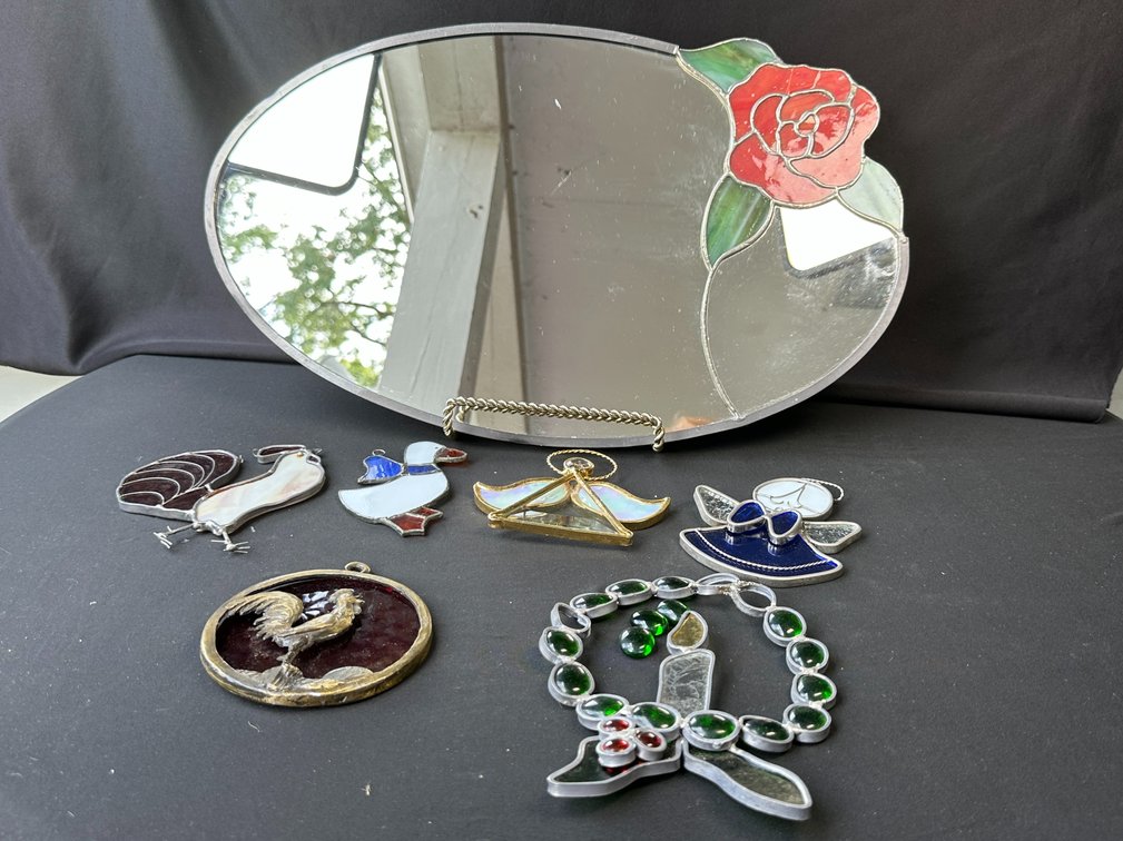 Stained Glass Mirror, Suncatchers, and Ornaments