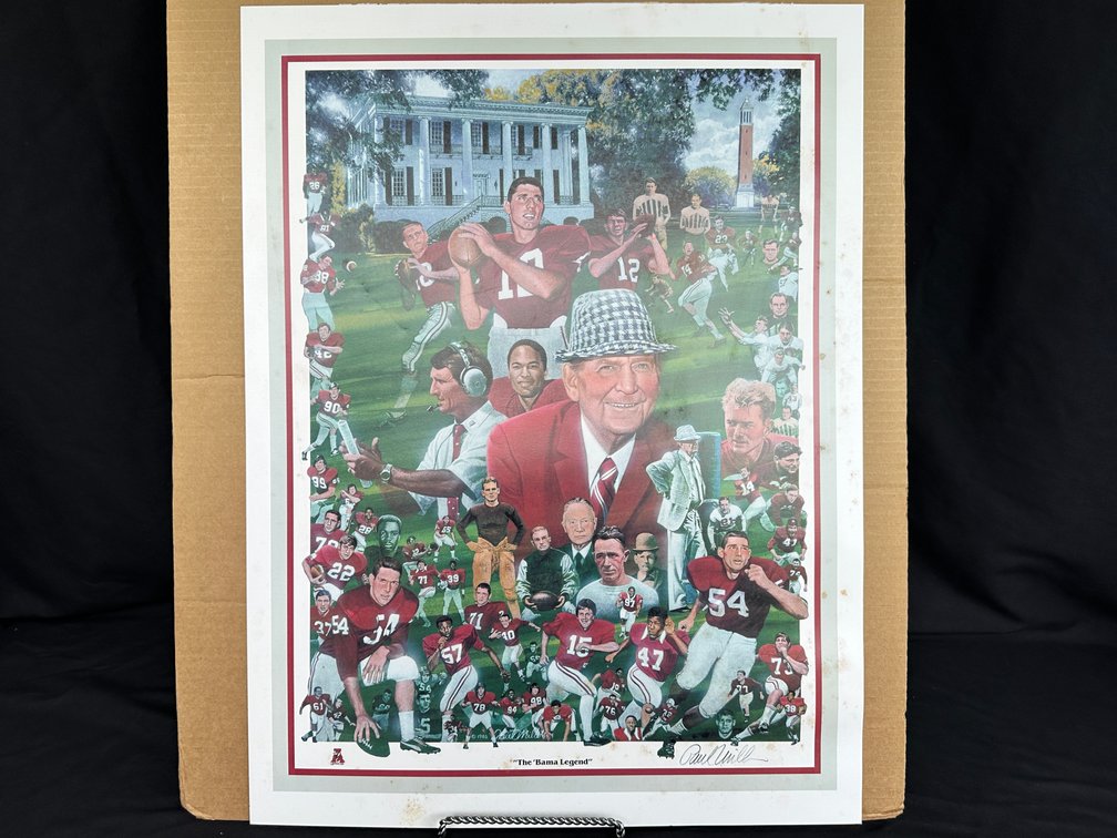 Paul Miller Signed 'The 'Bama Legend' Art Print with Key