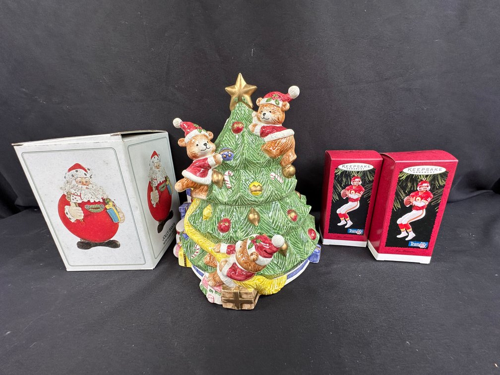 Ceramic Christmas Tree Cookie Jar, Holiday Ornaments, and More