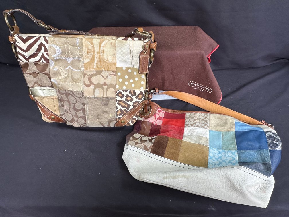 Coach Patchwork Shoulder Bags with Dust Bag