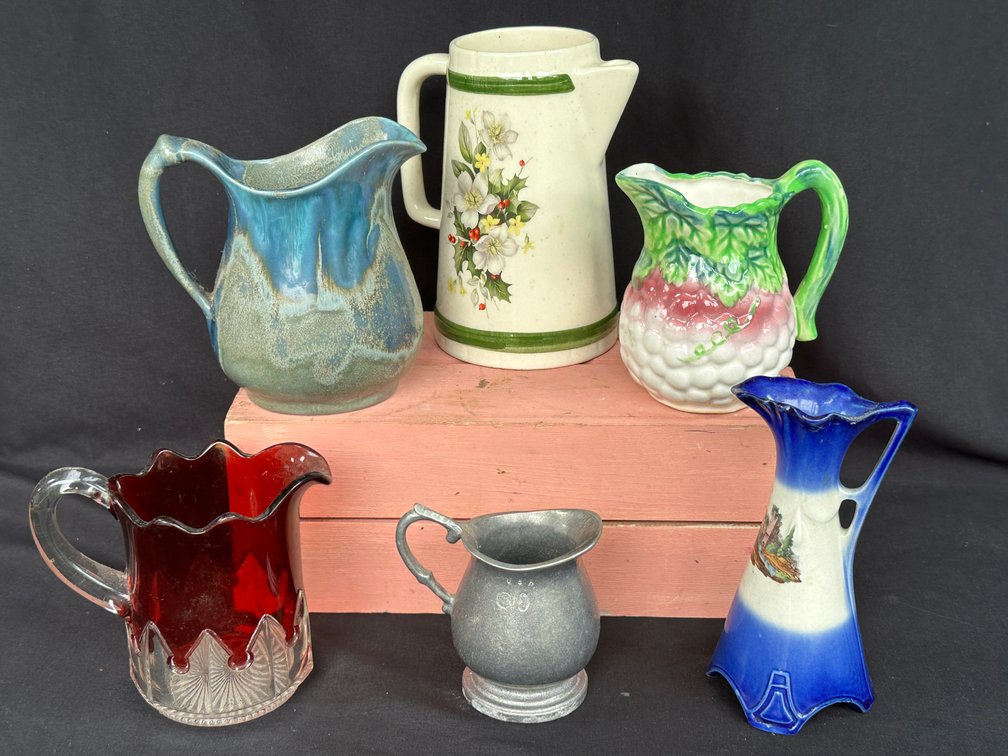 Ceramic, Glass, and Cast Metal Pitchers and Creamers