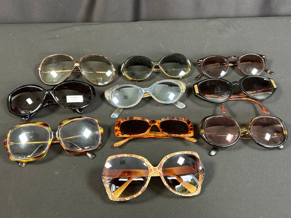 Vintage Sunglasses in Acetate, Plastic, and Metal Frames