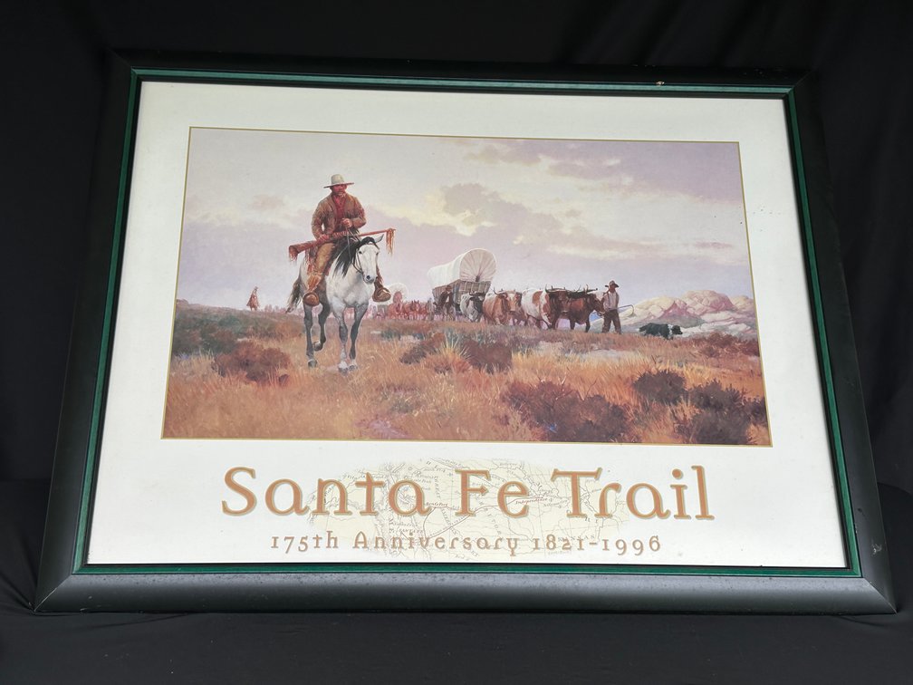 Framed Santa Fe Trail 175th Anniversary Art Print