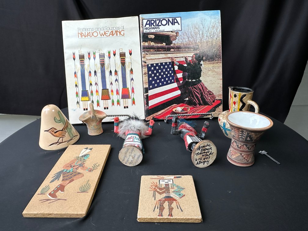 Southwestern Pottery, Kachina Figures, Sand Paintings, and More