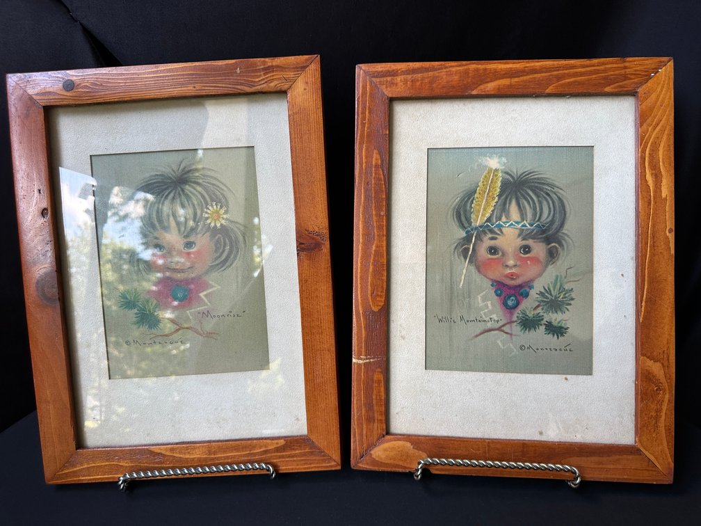 Montague Framed Prints "Moonrise" and "Willie Mountain-Top"